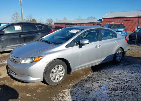 2012 Honda Civic Lx из США, поврежденный, VIN 19XFB2F55CE077834